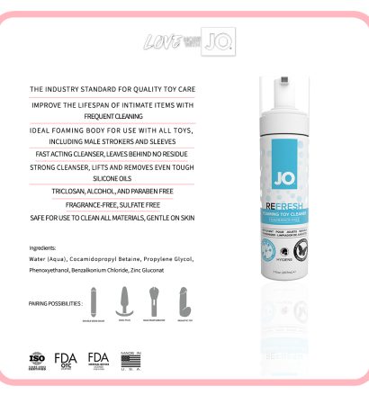 JO Refresh Foaming Toy Cleaner 207mL