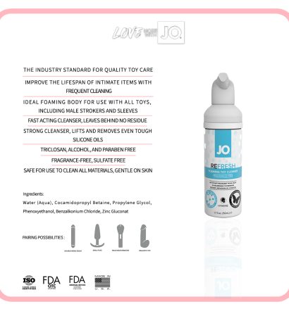 JO Refresh Foaming Toy Cleaner 50mL