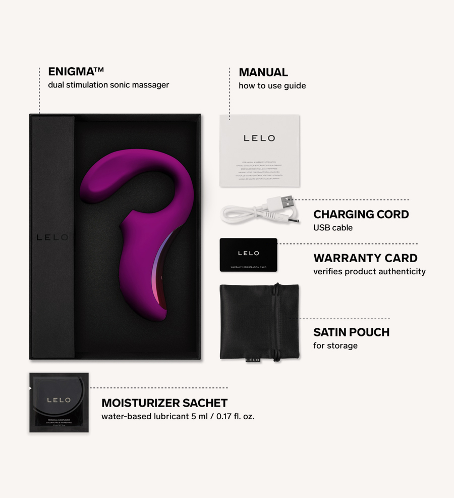 LELO Enigma Packaging Deep rose