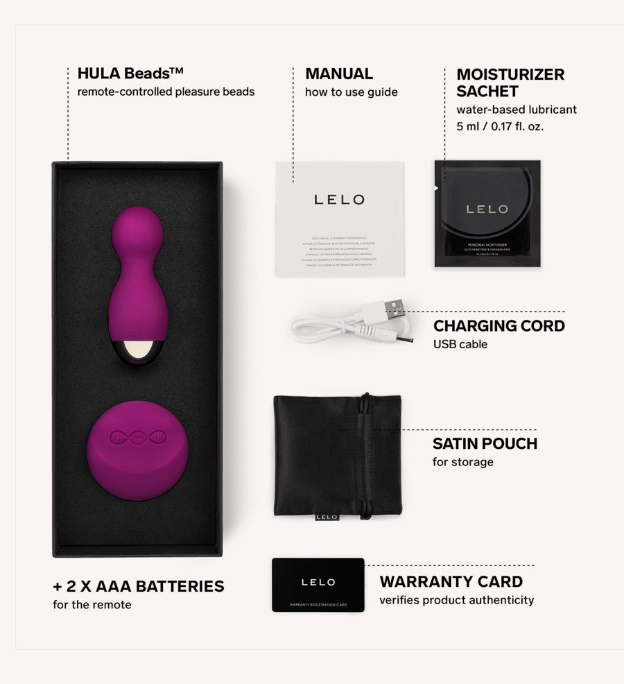 LELO Hula Beads Deep Rose Bundling