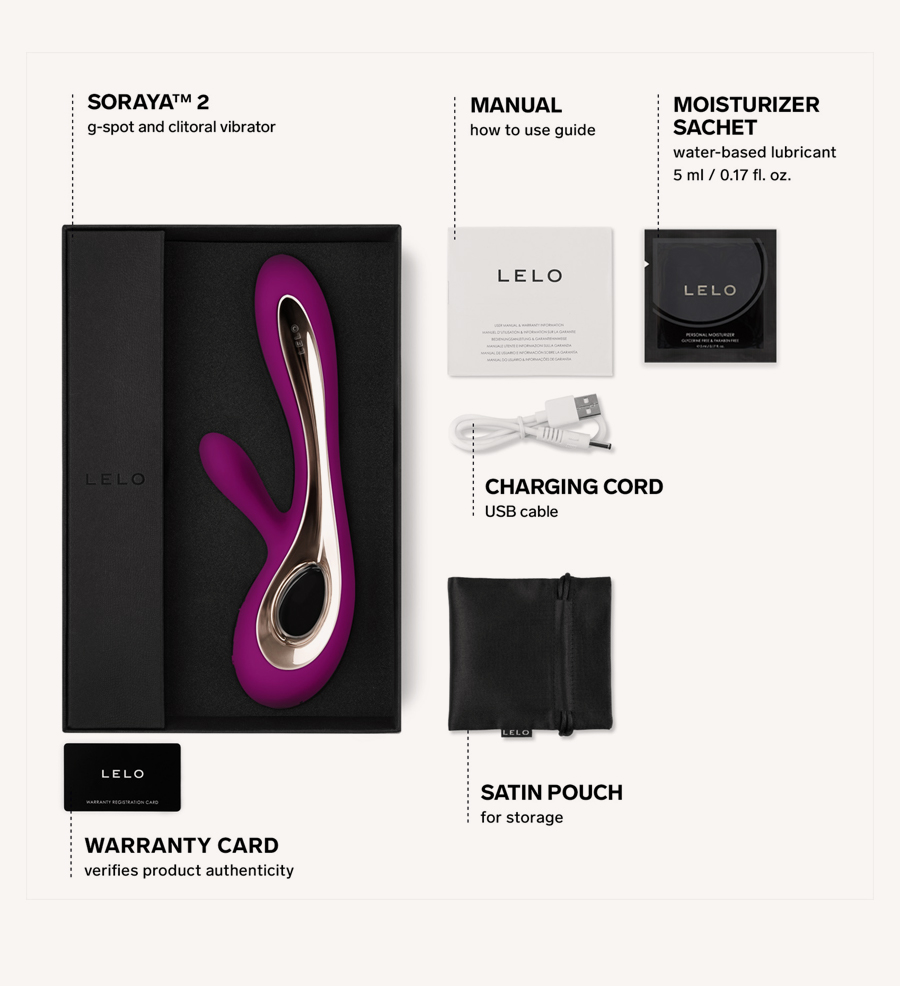 LELO Soraya2 Deep Rose Bundling