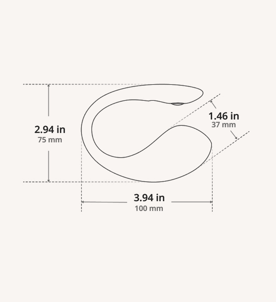 Dimensi LOVENSE Lush 3