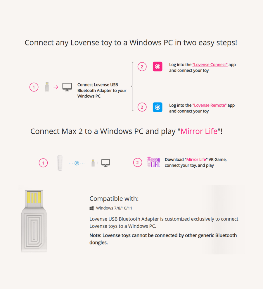 LOVENSE USB Bluetooh Adapter How To