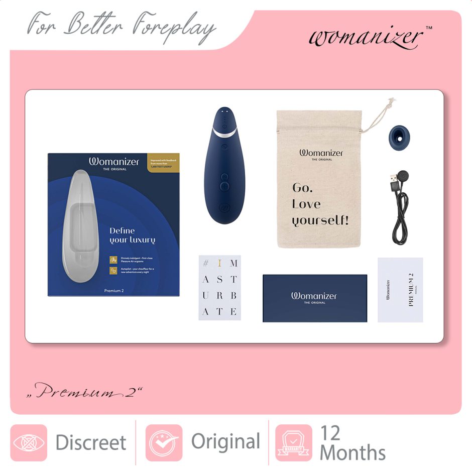 WOMANIZER Premium 2 Blueberry Packaging