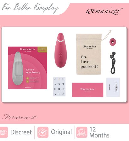 WOMANIZER Premium 2 Raspberry Packaging