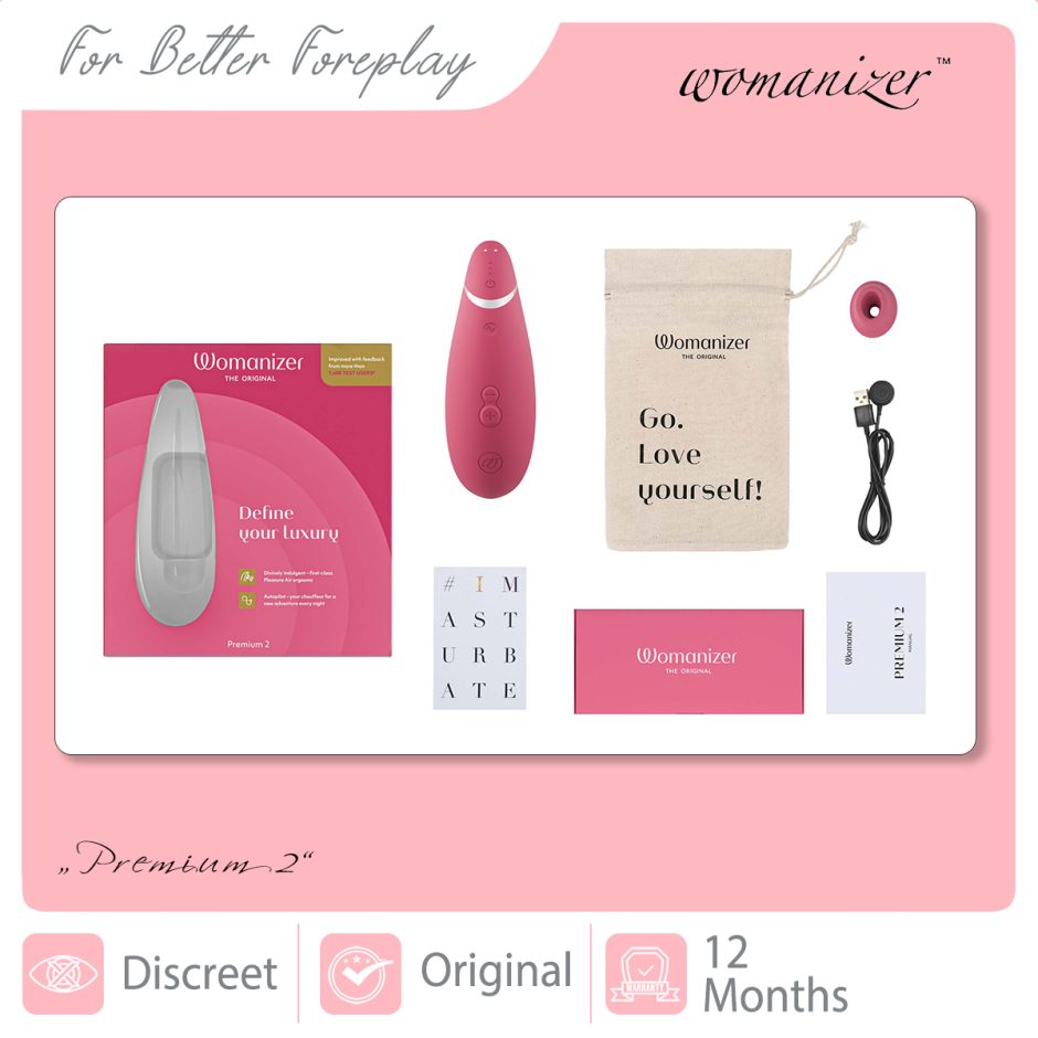 WOMANIZER Premium 2 Raspberry Packaging