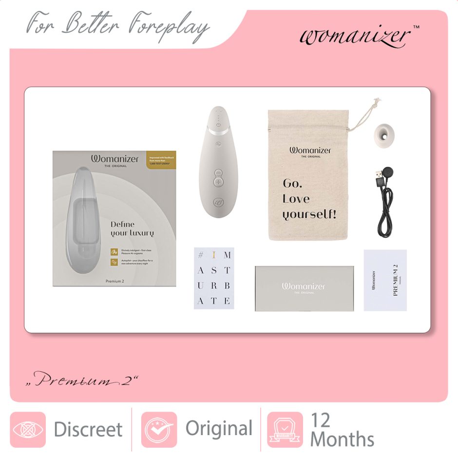 WOMANIZER Premium 2 Warm Gray Packaging