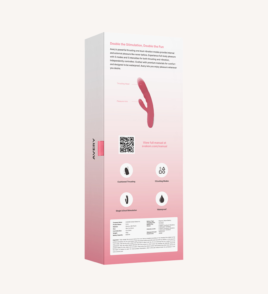 SVAKOM Avery Packaging Belakang
