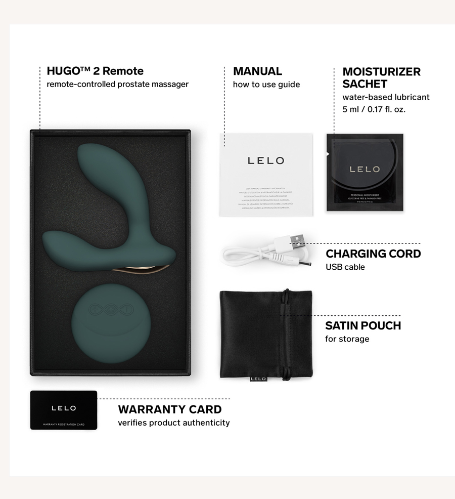 Tampilan LELO Hugo 2 Remote Green