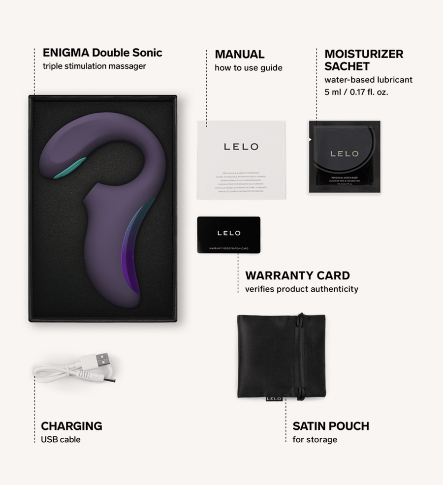 Tampilan LELO Enigma Double Cyber Purple Sonic