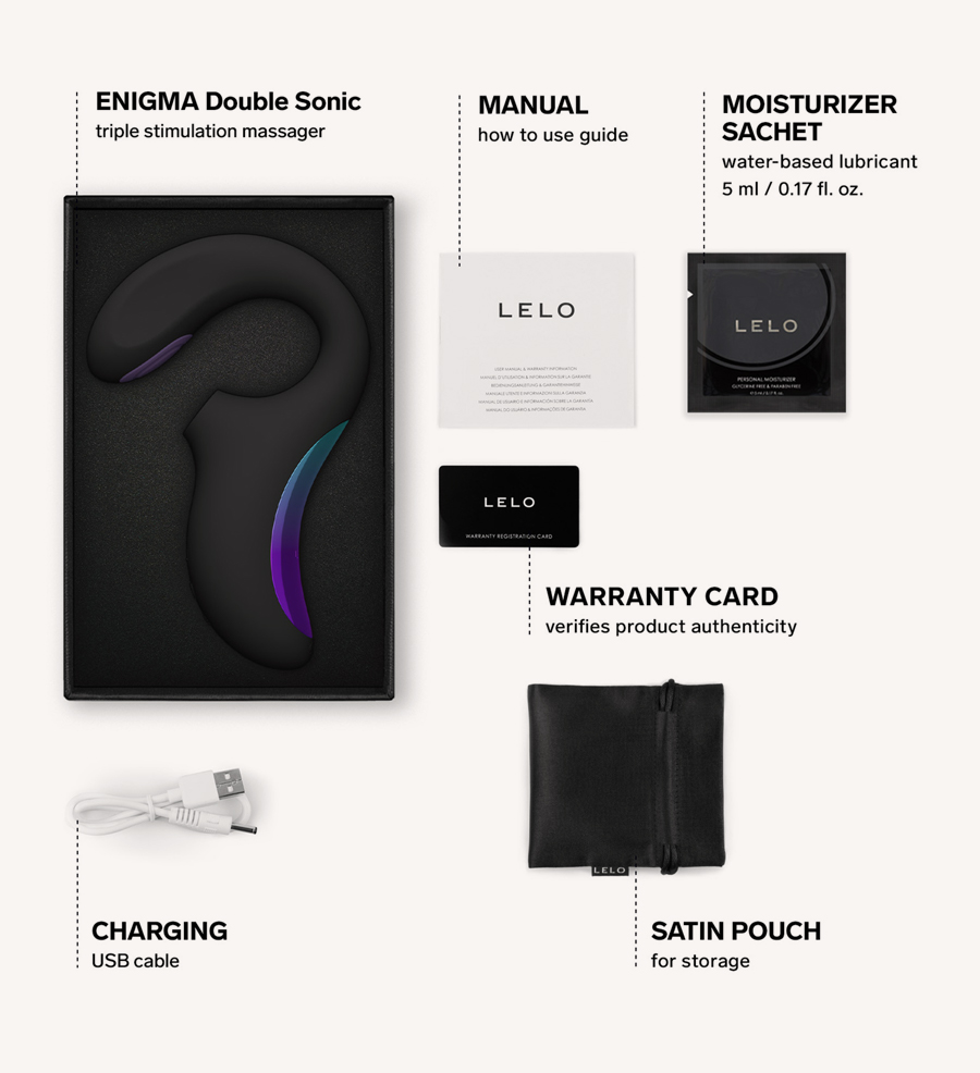 LELO Enigma Double Sonic Black Packaging 2