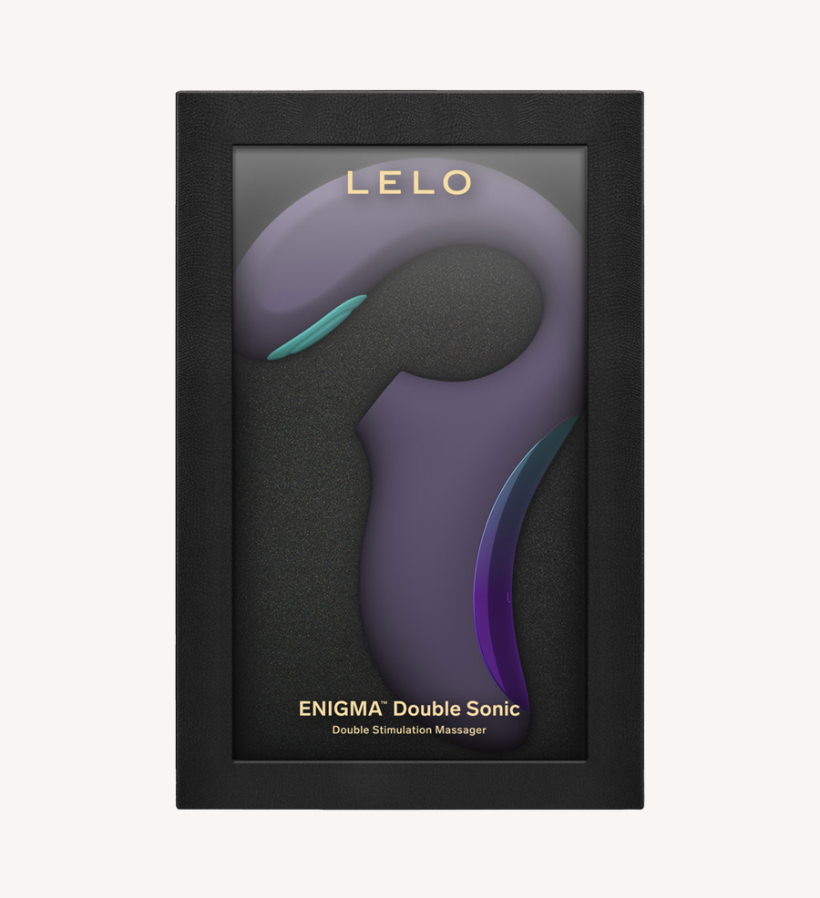 Kemasan LELO Enigma Double Sonic Cyber Purple