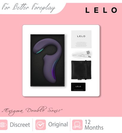 LELO Enigma Double Sonic Deep Purple Packaging