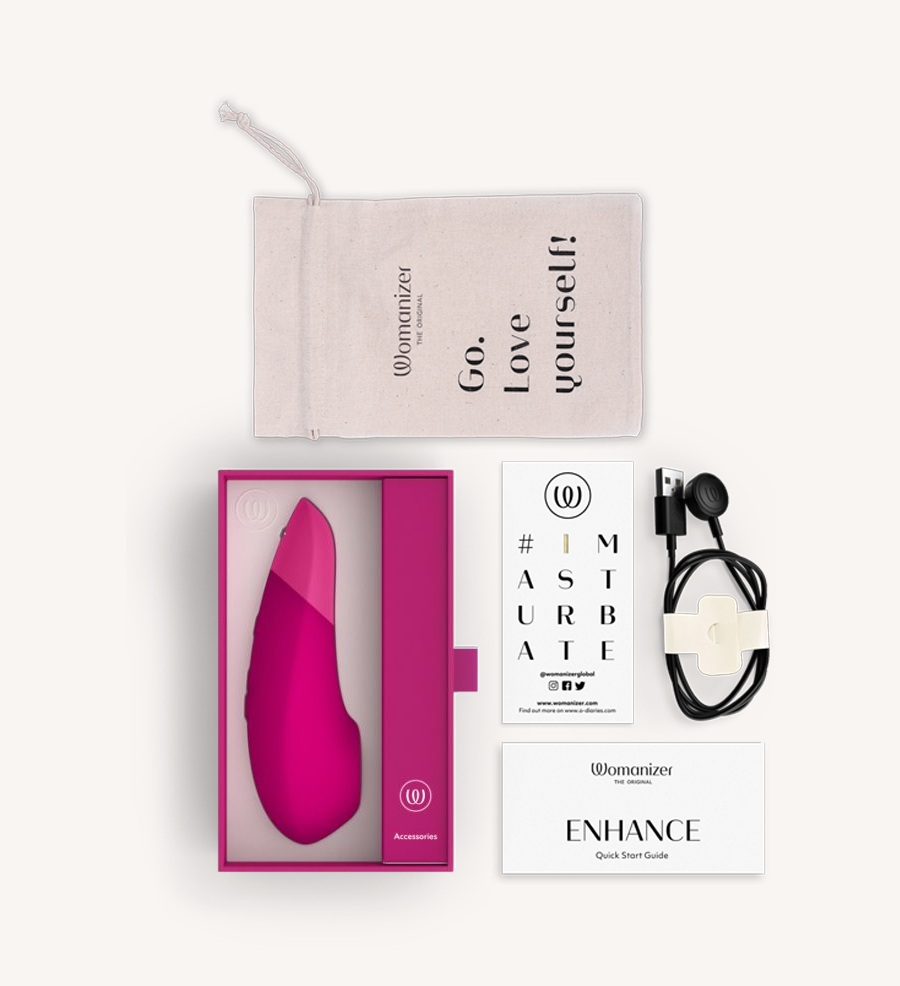 WOMANIZER Enhance Vibrant Pink Packaging