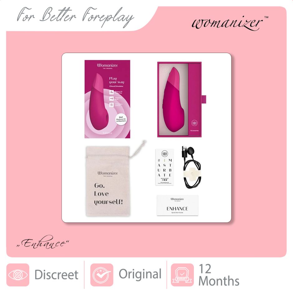 WOMANIZER Enhance Vibrant Pink Packaging