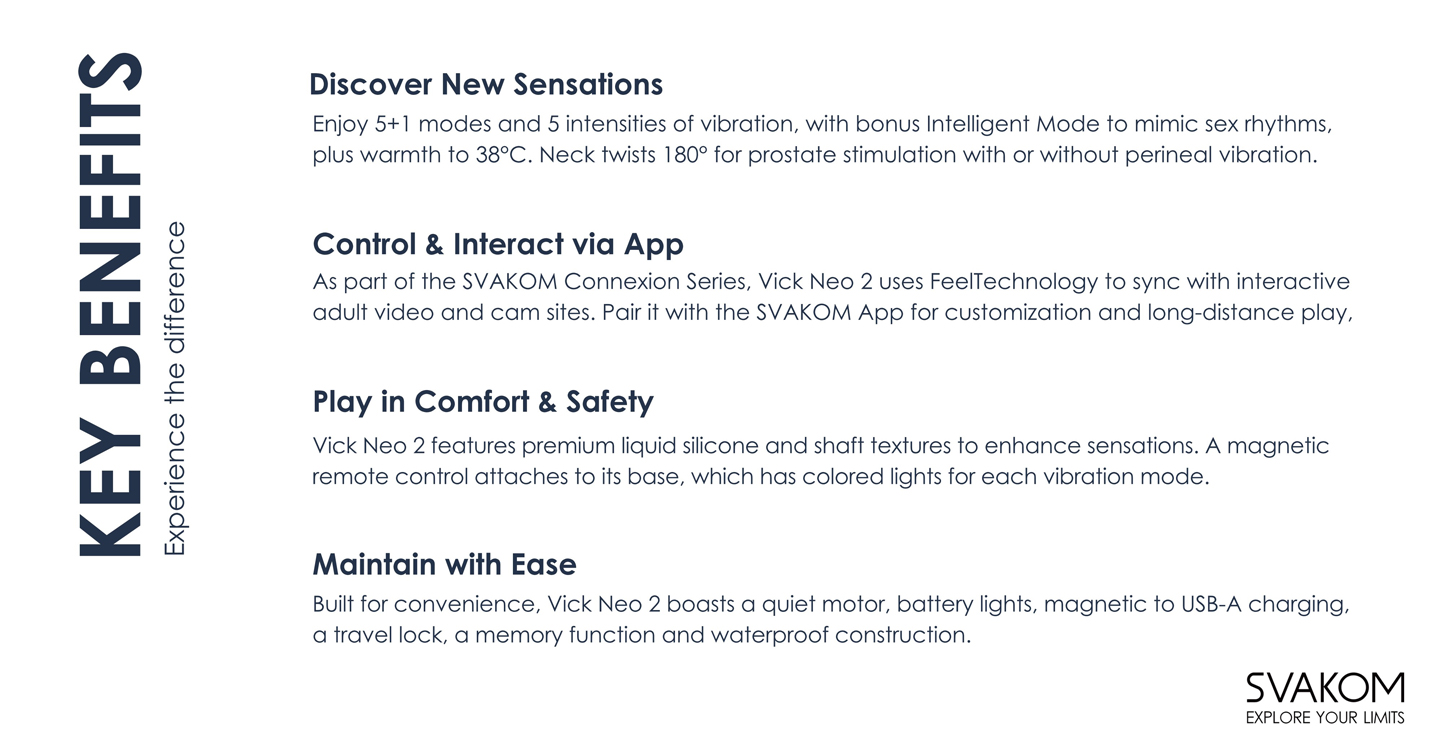 SVAKOM Vick Neo 2 Key Benefits